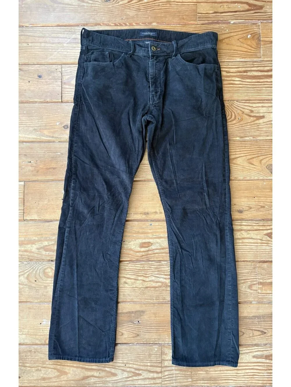 Banana Republic Men's Vintage Straight Corduroy Pants Black 34x32 Cotton